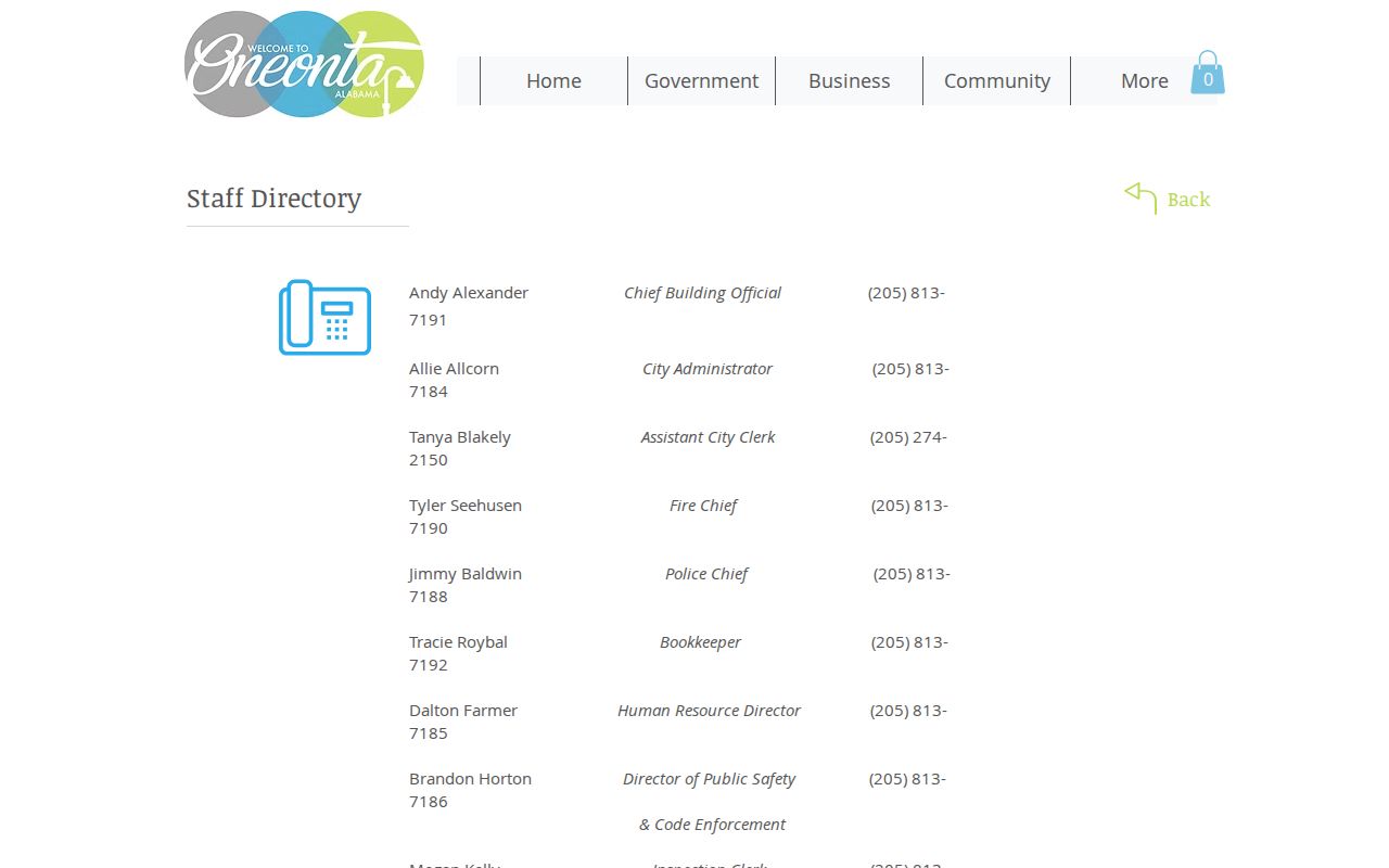 Oneonta court contacts for Blount County municipal warrant records